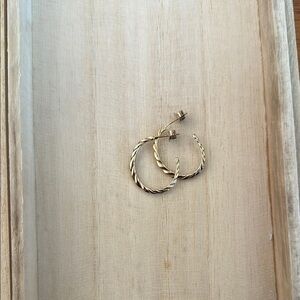 Mejuri Thin Croissant Dome Hoop Earrings - 18k Gold Vermeil